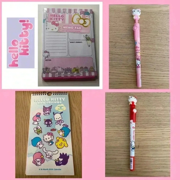 🆕Hello Kitty Office Set 2024 Calendar+ 13 Posters 🆕 - Picture 1 of 8